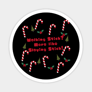 Candy Cane Holly Wreath Magnet